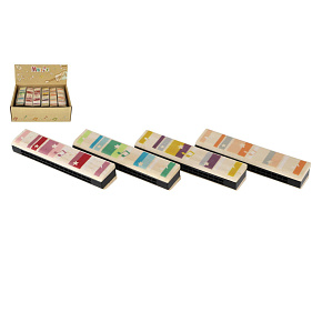 Harmonika dřevěná 13cm 4 barvy v blistru 12ks v boxu Harmonika dřevěná 13cm 4 barvy v blistru 12ks v boxu