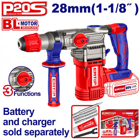 Aku vrtací a sekací kladivo 20V 28mm 4,5 J solo