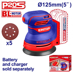 Aku excentrická bruska 20V 125mm solo