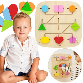Viga Dřevěná Manipulační Tabule Nástěnná Tvary Montessori Edukační Viga Dřevěná Manipulační Tabule Nástěnná Tvary Montessori Edukační