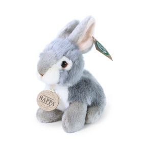 Plyšový králík šedý sedící16 cm ECO-FRIENDLY Plyšový králík šedý sedící16 cm ECO-FRIENDLY