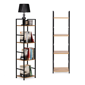 Modern wooden shelf, metal frame LOFT, 4 shelves