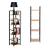 Modern wooden shelf, metal frame LOFT, 4 shelves