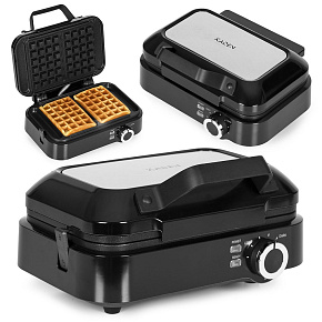 Waffle Maker for 2 Large Waffles Non-Stick Coating Temperature Control 1200W KADEN Waffle Maker for 2 Large Waffles Non-Stick Coating Temperature Control 1200W KADEN