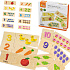 VIGA Sada Dřevěné Puzzle Přizpůsobte Čísla Montessori Skládačka