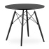Modern wooden round table 80 cm - black / black legs 80 cm