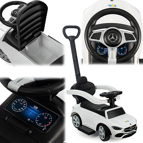 Lebula odrážedlo tlačítko chodítko Mercedes 3v1 AMG auto automobil velké pro děti klakson bílé Lebula odrážedlo tlačítko chodítko Mercedes 3v1 AMG auto automobil velké pro děti klakson bílé
