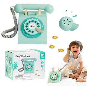 CLASSIC WORLD Klasický Dřevěný Telefon pro Děti 4 ks. CLASSIC WORLD Klasický Dřevěný Telefon pro Děti 4 ks.