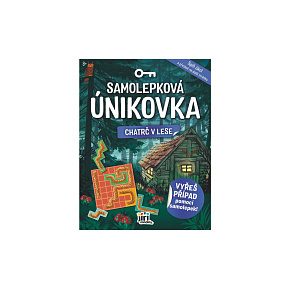 Samolepková únikovka Chatrč v lese 20x26cm CZ verze