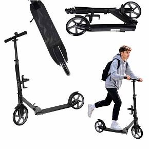 Hulajnoga miejska Trike Fix składana koła 200mm czarno-szara Hulajnoga miejska Trike Fix składana koła 200mm czarno-szara