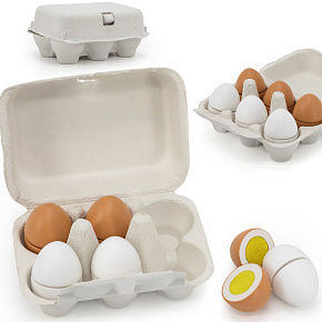 VIGA Drewniane Jajka Do Krojenia w Wytłoczce VIGA Drewniane Jajka Do Krojenia w Wytłoczce