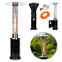 Gas Patio Heater 9 kW with Glass Tube for Garden, Regulator, Hose, and Cover MultiGarden