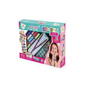 Kreativní sada Vyrob si náramek - pletací stav s doplňky v krabici 38x28x6cm Kreativní sada Vyrob si náramek - pletací stav s doplňky v krabici 38x28x6cm