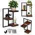 Wall Plant Stand Hanging Shelf for Flowers Decorations 3 Levels Loft ModernHome
