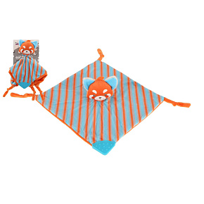 Liška usínáček kousátko plyš  25x25cm na kartě v sáčku 0+