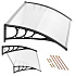 Door Canopy 150x80 cm Polycarbonate Roof Cover MultiGarden