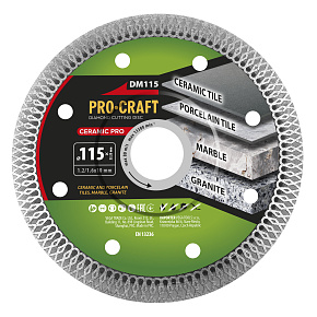 Diamantový řezný kotouč Ceramic PRO Procraft DM115 Diamantový řezný kotouč Ceramic PRO Procraft DM115