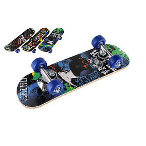 Skateboard drevěný 43cm 3 barvy ve fólii Skateboard drevěný 43cm 3 barvy ve fólii