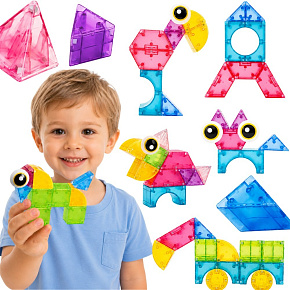 WOOPIE Magnetické Kostky 21ks M Block Kreativní Vzdělávací Dárek 3D