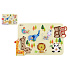 Vkládačka/Puzzle deskové obrysové zoo dřevo 30x21cm ve fólii 18m+