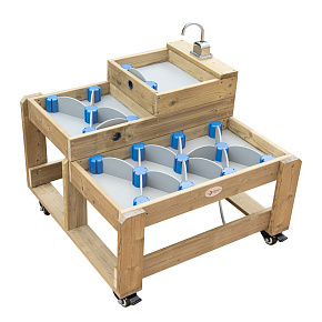 CLASSIC WORLD EDU Dřevěný Vodní Stolek XL Dráha Vodní Cesty s Přepážkami