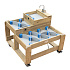 CLASSIC WORLD EDU Dřevěný Vodní Stolek XL Dráha Vodní Cesty s Přepážkami