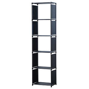 Herzberg HG-03336: 5vrstvá multifunkční knihovna a úložný regál (42x153 cm) - Černá Herzberg HG-03336: 5vrstvá multifunkční knihovna a úložný regál (42x153 cm) - Černá