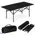Folding camping table 120x55 cm with carrying bag, black, MultiGarden
