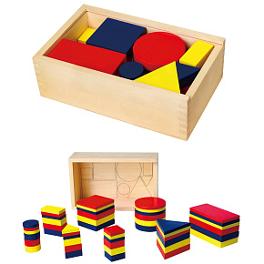 Dřevěné Kostky Dienes Geometrické tvary Viga Toys Montessori Dřevěné Kostky Dienes Geometrické tvary Viga Toys Montessori