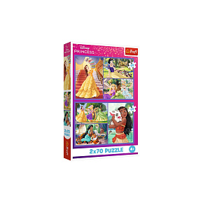 Puzzle 2x70 Disney Princezna - Pohádkové dny 27,5x18cm v krabici 19x29x4cm Puzzle 2x70 Disney Princezna - Pohádkové dny 27,5x18cm v krabici 19x29x4cm