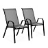 Set of 2 Garden Chairs for Terrace or Balcony Grey MultiGarden