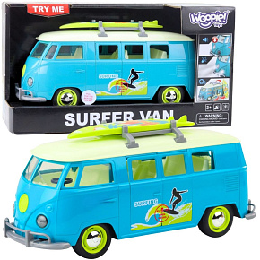 WOOPIE Auto Bus Surfing Klasický Červený Se Světlem A Zvukem Model 1:14