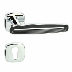 Klika ETAR-QR M6/Černý chrom/černá + štít PZ Klika ETAR-QR M6/Černý chrom/černá + štít PZ