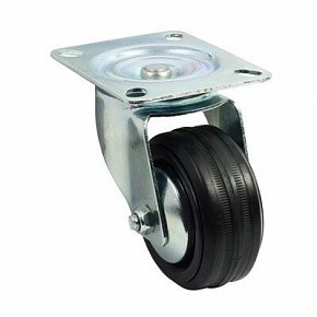 Jízdní sada s černým kolem 80mm/80kg, otočná deska Jízdní sada s černým kolem 80mm/80kg, otočná deska