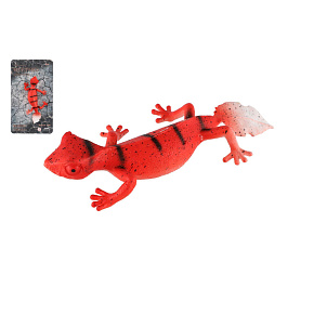 Gekon antistresový natahovací silikon 18cm na kartě