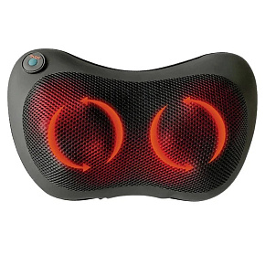 Herzberg HG-MSG10 Shiatsu masážní polštář s dvojbodovou termoterapií černý