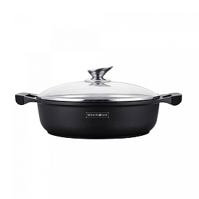 Royalty Line RL-BR26M: Mramorový mělký hrnec na polévku 26 cm