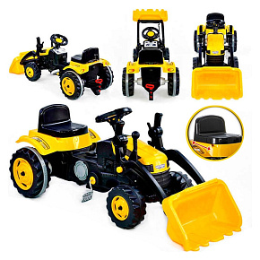 WOOPIE Traktor Na Pedály Farmer MaxTrac Classic Lžíce Buldozer WOOPIE Traktor Na Pedály Farmer MaxTrac Classic Lžíce Buldozer