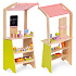 Large Wooden Market Stall for Children Shop with Terminal and Scale Fruits Vegetables 20 Pieces ECOTOYS