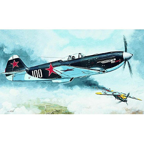 Model Jakovlev Jak 3 11,9x12,7cm v krabici 25x14,5x4,5cm