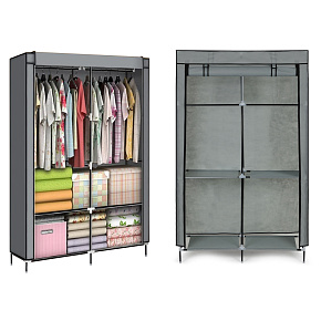 Textile wardrobe - a large fabric wardrobe with shelves for clothes and shoes Textile wardrobe - a large fabric wardrobe with shelves for clothes and shoes