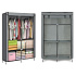 Textile wardrobe - a large fabric wardrobe with shelves for clothes and shoes