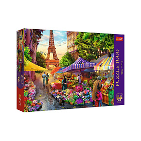 Puzzle Premium Plus - Čajový čas: Květinový trh, Paříž 1000 dílků 68,3x48cm v krabici 40x27x6cm Puzzle Premium Plus - Čajový čas: Květinový trh, Paříž 1000 dílků 68,3x48cm v krabici 40x27x6cm