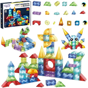 WOOPIE Magnetické Konstrukční Kostky 3D Vzdělávací Sada 63 ks. WOOPIE Magnetické Konstrukční Kostky 3D Vzdělávací Sada 63 ks.