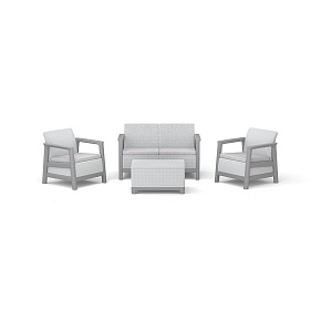 Scandi Linea set s 2-místnou pohovkou Ash šedá / Storm šedá / světle šedé podušky Scandi Linea set s 2-místnou pohovkou Ash šedá / Storm šedá / světle šedé podušky