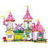 Lebula stavebnice sada mega 1063 dílků růžový princeznin zámek