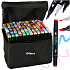 Markery dwustronne mazaki alkoholowe w etui 120 + podstawka