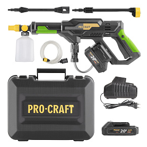 Sada aku tlaková myčka Procraft CW20 + baterie 20/2A a nabíječka 20/1 Sada aku tlaková myčka Procraft CW20 + baterie 20/2A a nabíječka 20/1