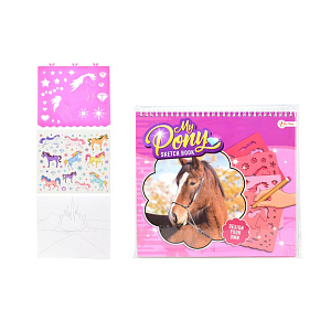 Kreativní blok s doplňky a šablonami "My Pony" 26cm Sketch Book
