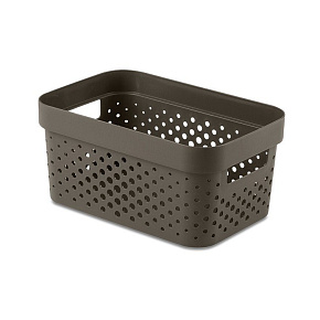 Úložný box INFINITY 4,5l recyklovaný plast hnědý